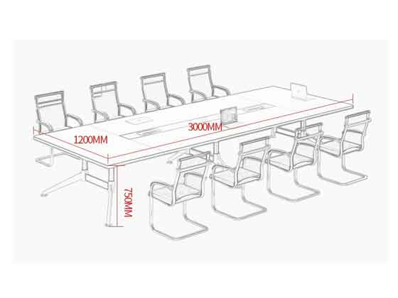 现代简约高档会议桌 尺寸-会议桌-品源会议桌